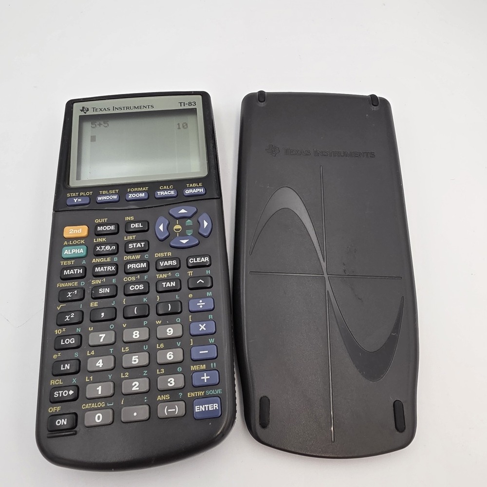 Texas Instruments TI-83 Plus TI 83+ Graphing Calculator‎ with Cover TESTED